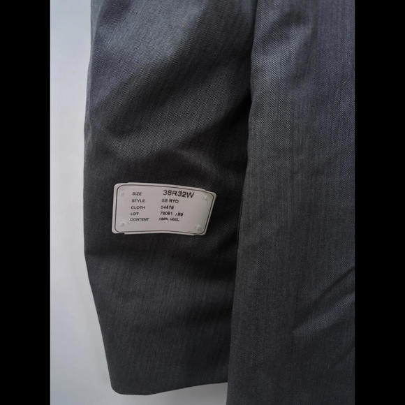 [SOLD] NWT J PRESS Sz US 38R Grey Wool Herringbone Blazer GUABELLO Super 130s - Picture 8 of 11